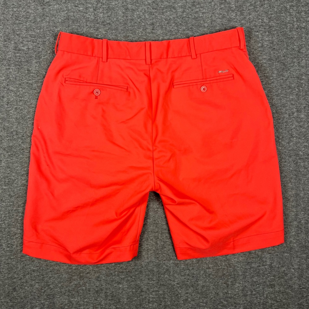 RLX Ralph Lauren Golf Shorts Mens 34 Orange Performance Activewear Lightweight - Picture 3 of 7